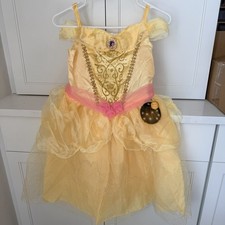 Disney Princess Dress Costume Belle Size 7/8 Light-Up Beauty Beast Halloween