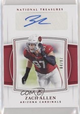 2019 Panini National Treasures Jersey Number Red 84/97 Zach Allen #114 Auto jn1