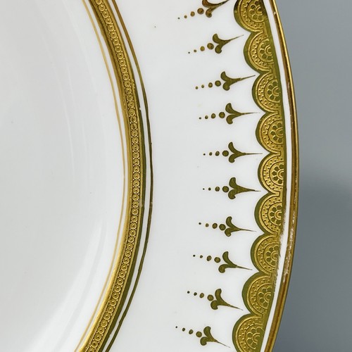 RARE 18" XL 1884 STATE LATIN MOTTO OF OREGON Mintons MEAT PLATTER Antique GOLD - Picture 11 of 23