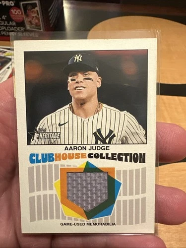2026 TOPPS HERITAGE BASEBALL AARON JUDGE CLUBHOUSE COLLECTION RELIC  CARD