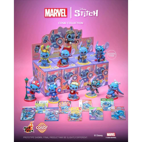 MARVEL スティッチ COSBI 3体セット Marvel x Stitch Cosbi Bobble Head Series Hot Toys 3-Inch Mini