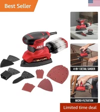 Heavy-Duty Detail Sander with Additional Attachments & Efficient Dust Management