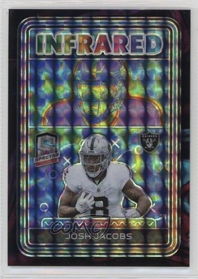 2023 Panini Spectra Infrared Interstellar Prizm 8/50 Josh Jacobs #I-JJA 0rd2