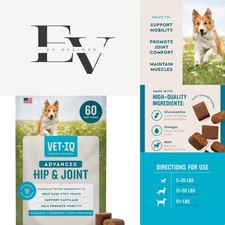 Nutritious Hip Joint Supplements for Dogs - 60 Soft Chews with Glucosamine