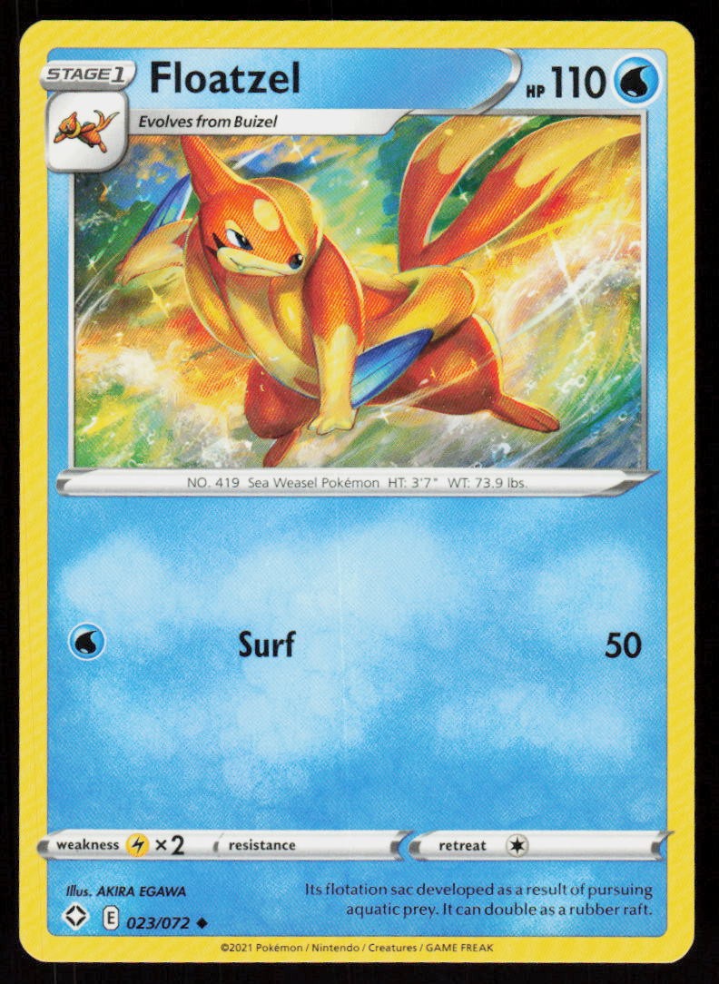 Floatzel 023/072 Uncommon Shining Fates Pokemon Lightly Played