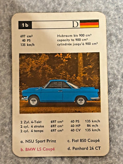 Einzelkarten Oldtimer BMW 700 LS Coupe