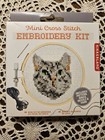 Kikkerland Design Mini Cross Stitch Embroidery Kit Cat Kitty Kitten NEW IN BOX — photo 1