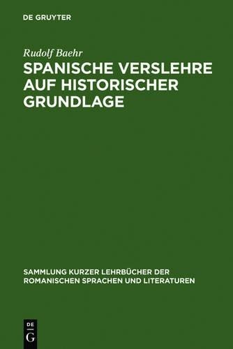 Rudolf Baehr Spanische Verslehre auf historischer Grundlage (Hardback) - Picture 1 of 1