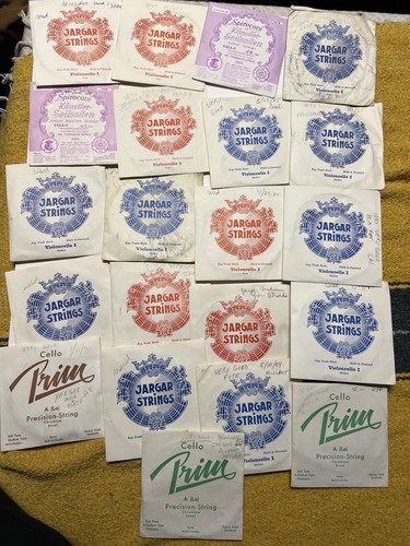 Lot of Cello Strings – Jargar, Spirocore, Prim – Mixed A/D/G/C – Used/Untested