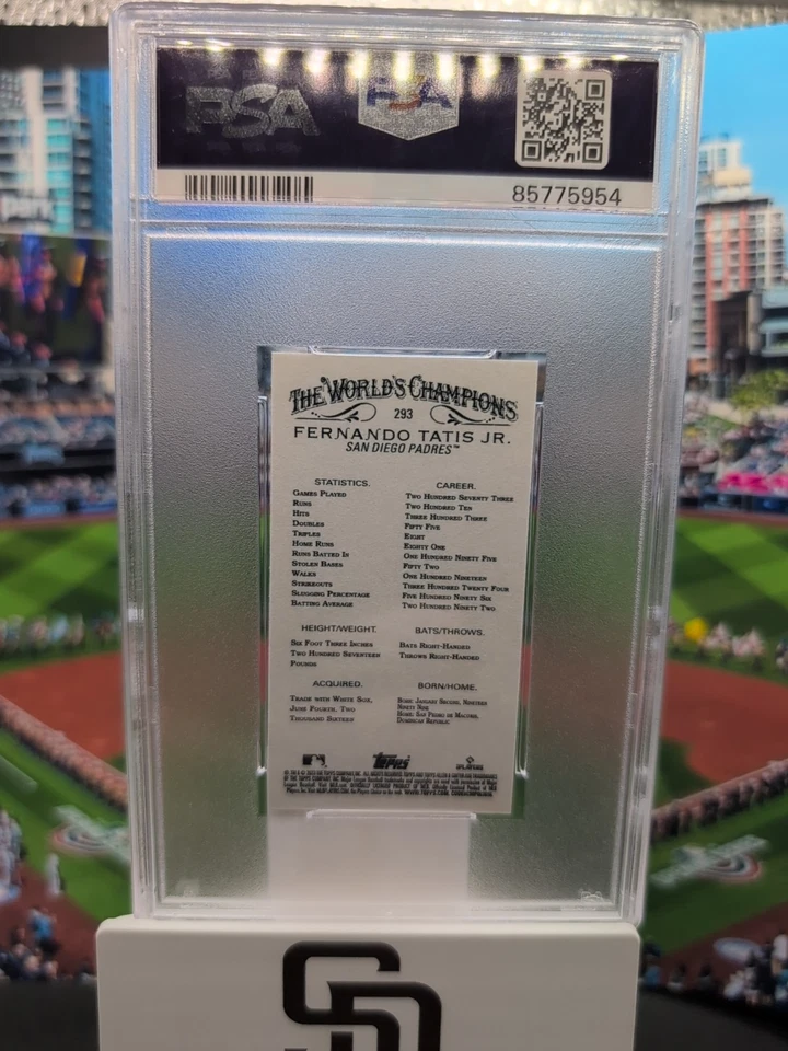 Fernando Tatis 2023 Allen Ginter X Red Mini SP /5 San Diego Padres PSA 9 - Image 2 of 2