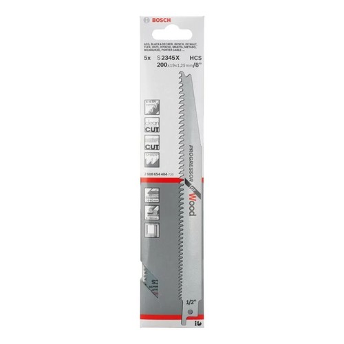 BOSCH S2345X 5er Pack Säbelsägeblätter für Holz - Max. Schnitt 150 mm - Bild 1 von 2