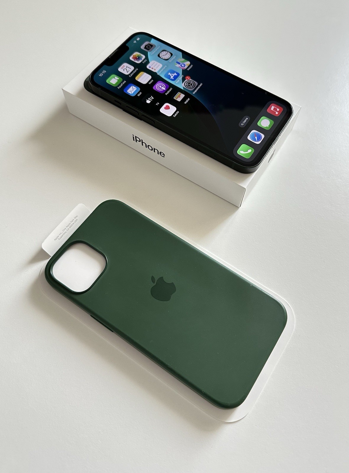 Apple iPhone 13 256GB Verde iOS Doppia fotocamera, con scatola e cover