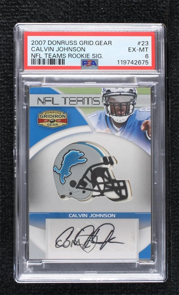 Calvin Johnson Donruss Gridiron Gear NFL Teams Rookie Signatures #23 Base