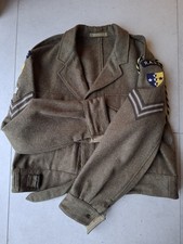 Vintage Authentic Military British Army Battledress Blouse Jacket Uniform