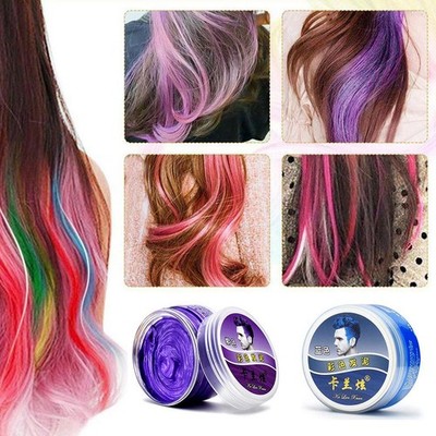 100g Hair Color Wax Unisex DIY Mud Dye Cream Temporary Modeling 9-Colors | Q3D0
