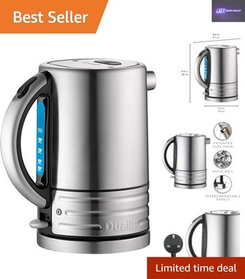 Eleganter 1,5L Architekt Wasserkocher - Schnellkochender & tropffreier Auslauf in gebürstetem Edelstahl...