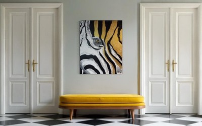 Animalistic gold, silver, beauty, elegant, unique, luxury Handmade Canva