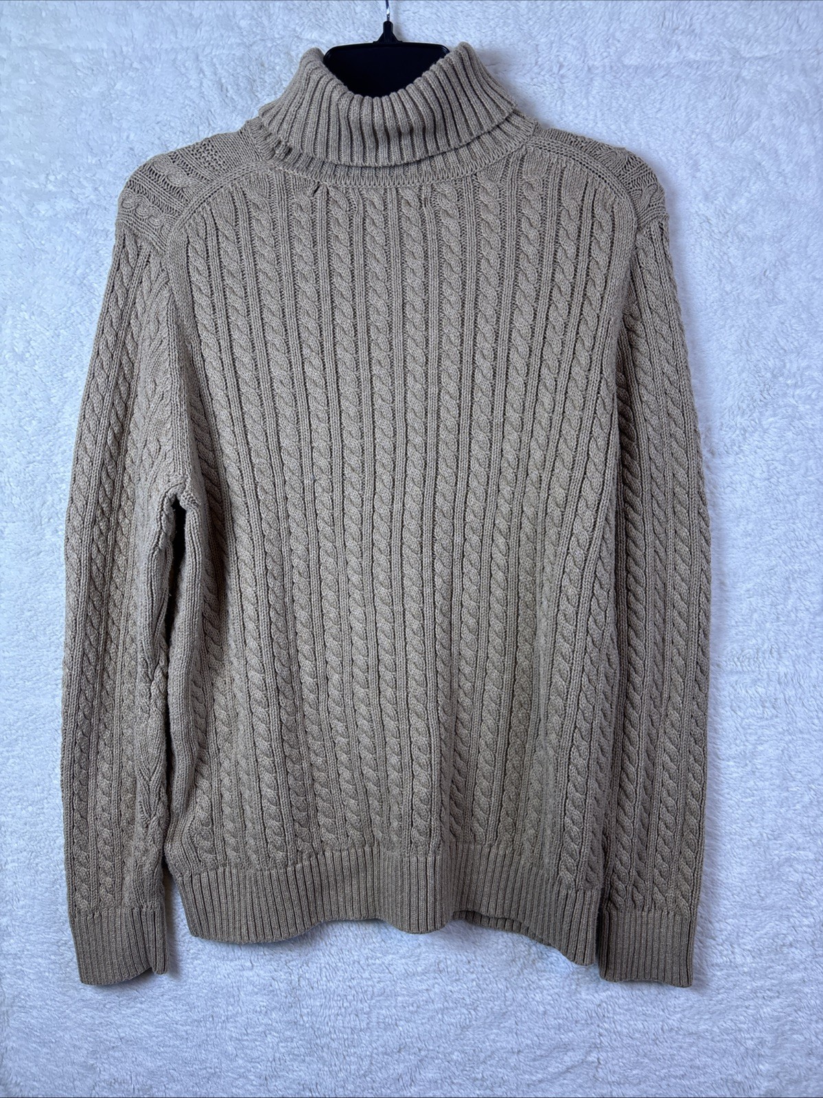 Amazon Essentials Large Tan Cable Knit Turtleneck… - image 13