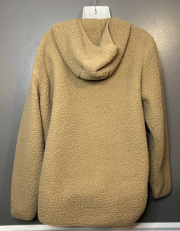 Tommy Hilfiger Mujer Talla XL Piel Sintética Sherpa Cuarto Cremallera Pullover Sudadera con Capucha Foto 4 de 4
