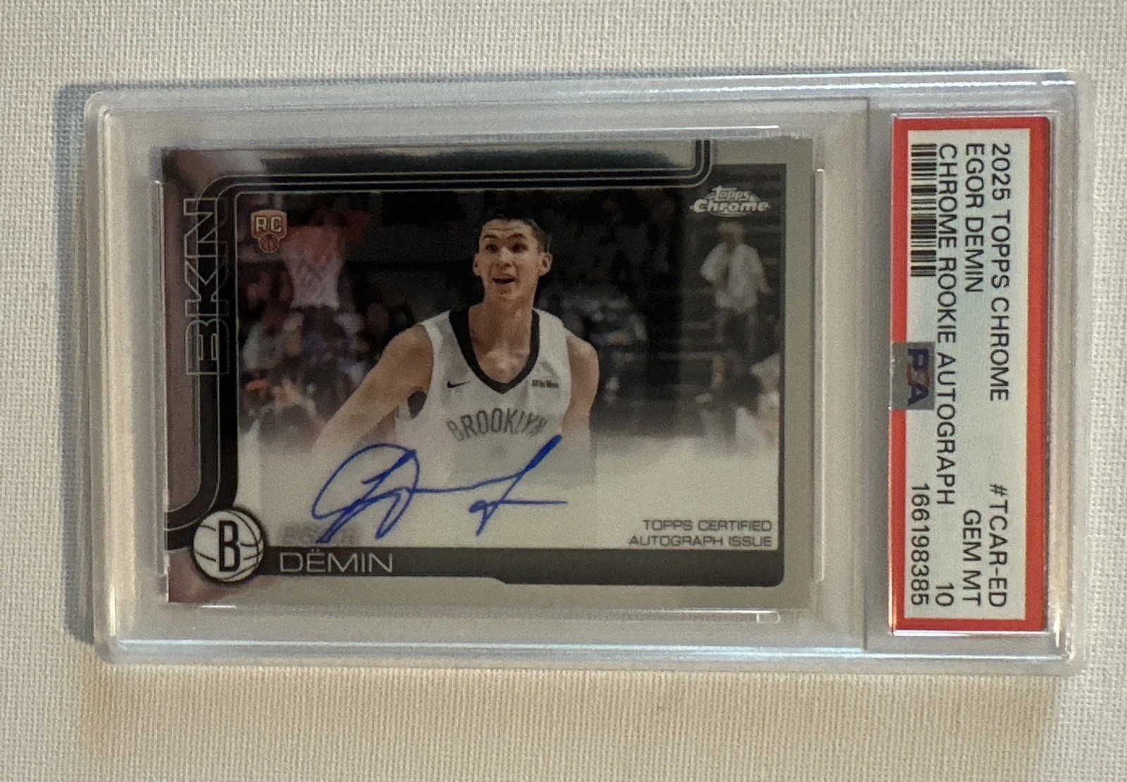 2025-26 Topps Chrome - Rookie Autographs Egor Demin #TCAR-ED (AU, RC) - PSA 10