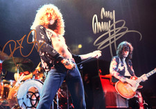 LED ZEPPELIN Signed PAGE, PLANT: Original 8x1...