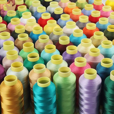 Polyester Stickgarn 40WT 120D2 5000m Mehrfarben Nähfaden für Handarbeit
