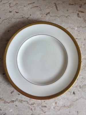 Royal Worcester Porcelain Coventry Gold Rim Bread Plate