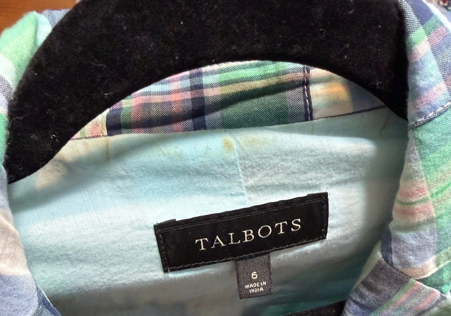 Talbots Madras Plaid Cotton Patchwork Blazer Jack… - image 6