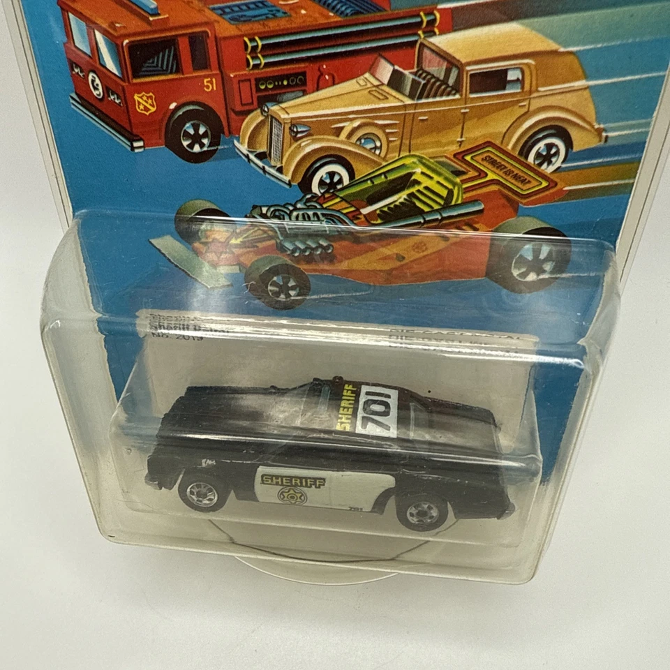 De colección 1982 Hot Wheels Sheriff Patrol Negro Diecast Mattel #2019 con protector Foto 2 de 4