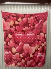 Love Hearts 50 X60 Inch Throw Blanket Cover Soft Bedding Gift Wall Decor