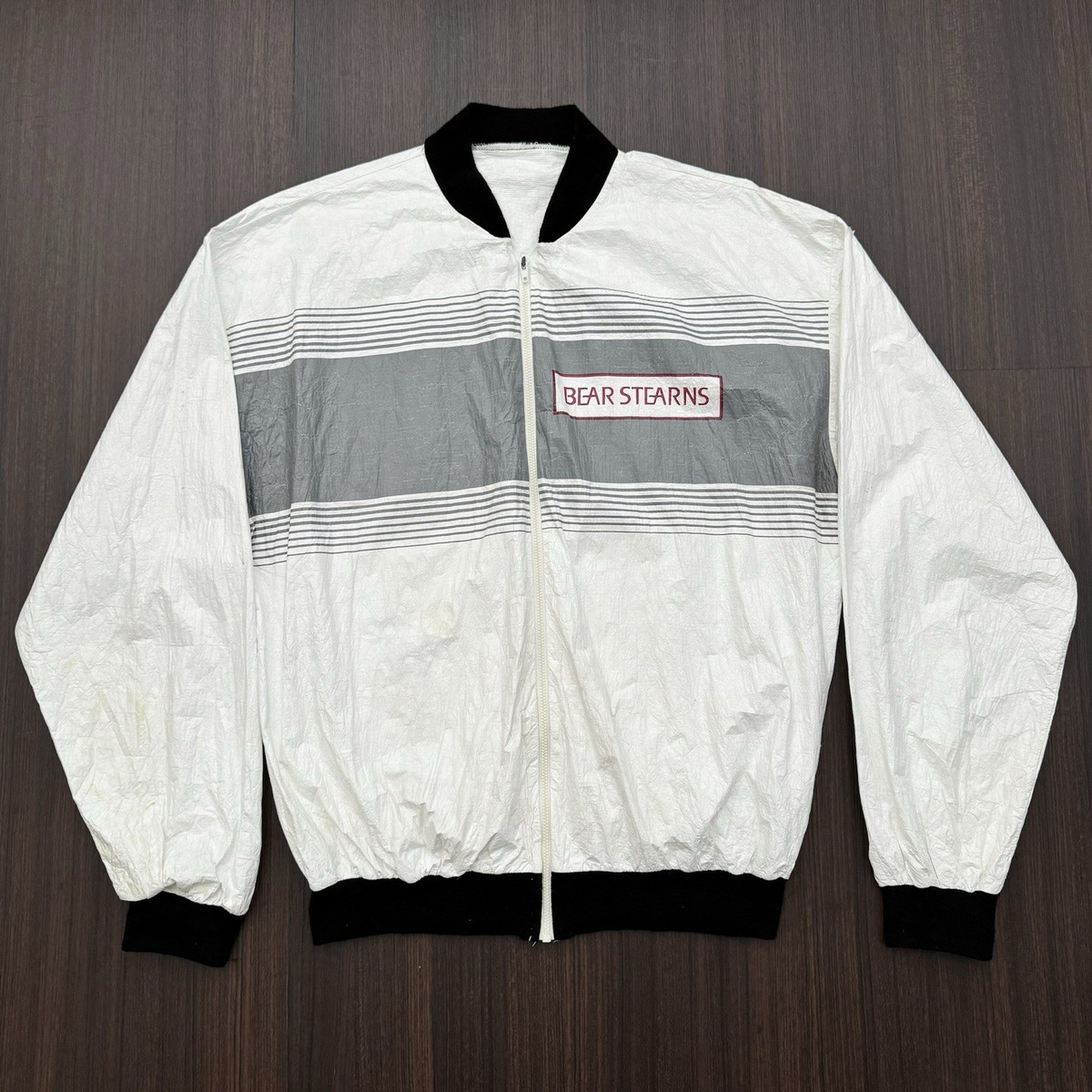 稀少 white bear アクティブジャケット ヴィンテージ Vintage 80s Chicago BEAR STEARNS Tyvek Jacket - Men's Medium