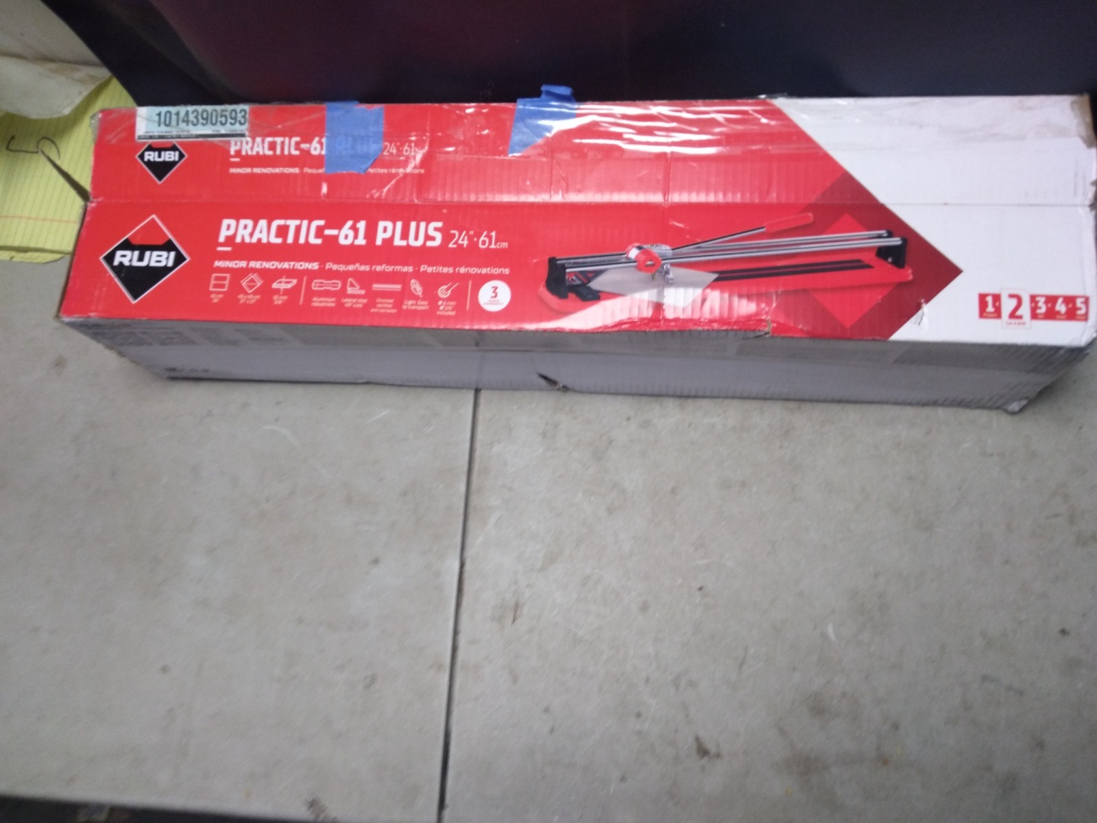 Rubi Practic 61 Plus-24 in. Tile Cutter with Tungsten Carbide Blade Roller Guide