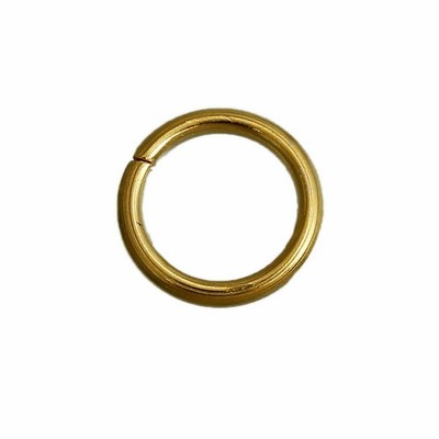 50 Edelstahl geöffnete Biegeringe Fundstücke rund vergoldet 6 mm (2/8'') - 0,8 mm
