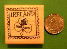 Country and Continent Passport Stamp Frame Rubber Stamps, wood mtd., your choice