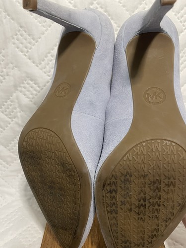Tacones Michael Kors Dorothy Flex de gamuza azul pálido para mujer talla 9 - Imagen 11 de 19
