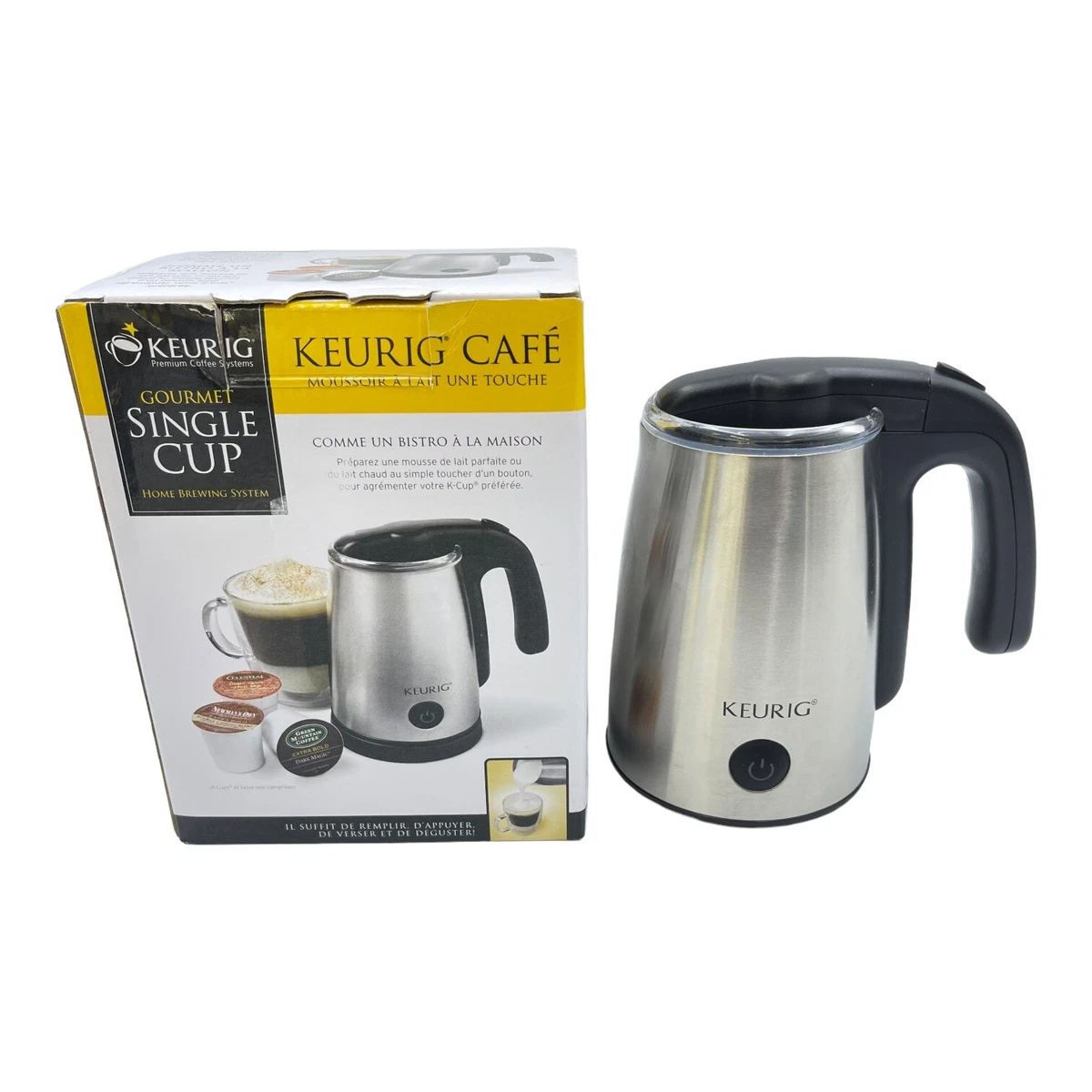 Keurig One-Touch Stainless Steel Electric Milk Frother Model MF-02 - Cup No  Base