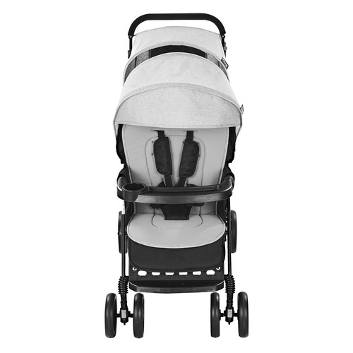 VEVOR Cochecito Doble Plegable Ligero Asiento Tándem para Bebé Gris Claro Negro - Imagen 11 de 12