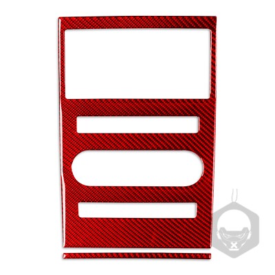 Interior Central Dashboard Panel Frame Trim For Ram 1500 09-12 Red Carbon Fiber