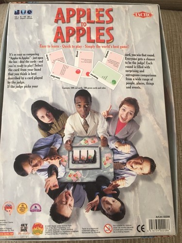 Apples to Apples Card Game - A Game Of Hilarious Comparisons By Tactic 2001 - Picture 3 of 3