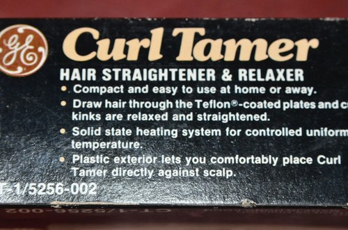 Vintage GE Lockenzähmer flaches Eisen Haarglätter Relaxer allgemein elektrisch tragbar - Bild 5 von 9