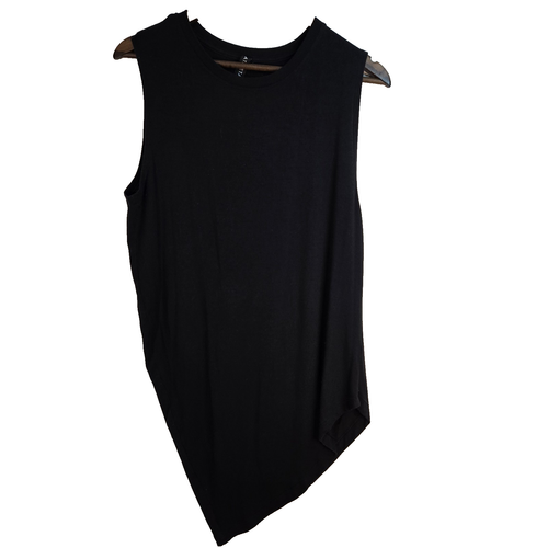 Athleta Black Asymmetrical Hem Sleeveless Top Womens Large