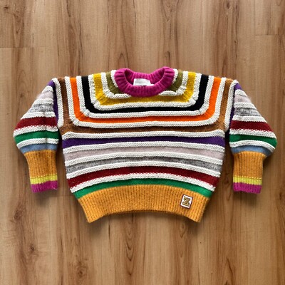 ZIMMERMAN Wool Blend Multi-colour Striped Sweater (Size 3 Kids) - RARE, VGC