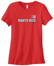 Threadrock Women's Puerto Rico National Team T-shirt Boricua Baseball