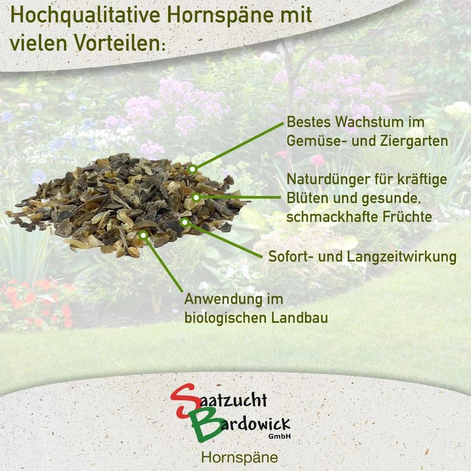 Angebot 50 kg Hornspäne Horndünger Naturdünger Horn Gemüsedünger Blumendünger - Bild 2 von 4