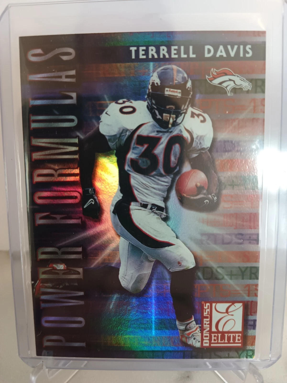 Terrell Davis Broncos 1999 Donruss Elite Power Formulas RARE Card SN# 0302/3500