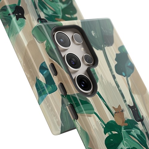 Phone-Ink iPhone, Pixel, Samsung Galaxy Case - Monstera Green Plant Cats - 第 96/191 張圖片