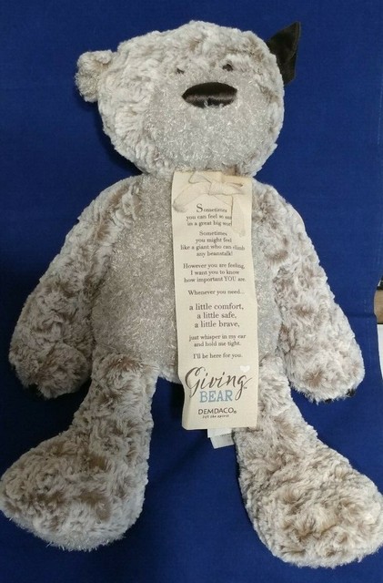DEMDACO Giving Bear With Tags 16 Inch Plush Sympathy Gift Children Adult for sale online | eBay