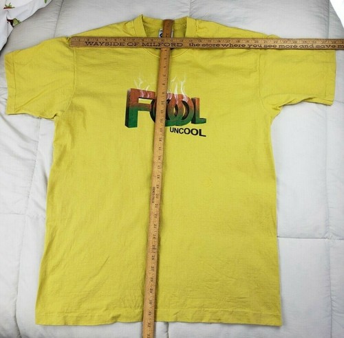 Vintage FOOL UNCOOL Liquid Blue Smoking T-Shirt USA Single Stitch Tag XL - Bild 8 von 12