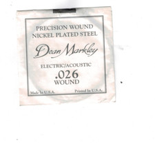 DEAN MARKLEY . Une corde 026 Nickel Steel pour Guitare Eéélectrique ou Acoustique