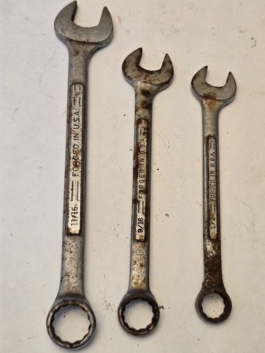 Craftsman Combination Wrench Lot Of 3 - 1/2", 9/16",11/16" V Series Made In USA - Picture 5 of 5